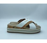 Scarpe ciabatta sandali donna ALVIERO MARTINI n2177 0371 white bianco beige geo