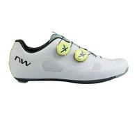 Northwave Revolution Scarpe Ciclismo Strada Unisex, Suola Morph Carbon, Doppio SLW3, Scarpe Bici da Corsa, Light Grey Sage EU 46