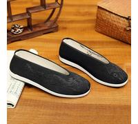 Scarpe Cinesi Da Uomo Slip On Mocassini Ricamo Drago Tai Chi Arti Marziali Nuove