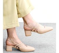 Scarpe classiche da donna con lacci e tacco basso color albicocca, essenziali per tutte le stagioni a livello globale EUR36,EUR37,EUR38,EUR39,EUR40,EUR41,EUR42,EUR43Colore unico