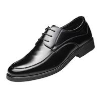 Scarpe Classiche da Uomo Oxford, Scarpe Casual Lavoro in Pelle con Lacci e Rialzo in Altezza, comode Basse for Camminare in Modo Antiscivolo