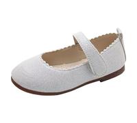 Scarpe col tacco alto per ragazze con scarpine da principessa in seta liscia lucida perline per matrimonio, compleanno, travestimento, cosplay, Bianco 1, 24 EU