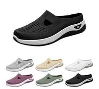 Scarpe Comode Donna,Ciabatte Ortopediche Donna Estive Pantofole Antiscivolo Chiuse Scarpe con Plantare Estraibile Morbido Traspiranti Sneakers Leggere Casa Comode (Nero,37)