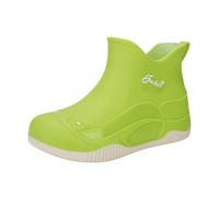 Scarpe comode ed eleganti per piedi sensibili da donna pioggia stivali acqua scarpe top gomma scarpe casual e fashionable All Outdoor Work Fishing Car Washing Kitchen No Scarpe Inverno Tacco, verde