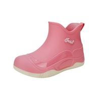 Scarpe comode ed eleganti per piedi sensibili da donna pioggia stivali acqua scarpe top gomma scarpe casual e fashionable All Outdoor Work Fishing Car Washing Kitchen No Scarpe Inverno Tacco, Rosa, 38