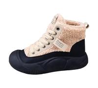 Scarpe Comode per Camminare da Camminata Donna Primaverili Inverno Nuovo Velluto di Cotone Versatili Suola Spessa Casual Bianche Come la Neve (Beige, 40)