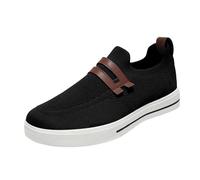 Scarpe comode unisex unisex ergonomiche Slip On Slip On Slip On Scarpe basse per il tempo libero, in tessuto, traspiranti, per il fitness Driving Penny, Nero , 42 EU