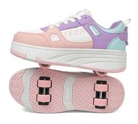 Scarpe Con Rotelle 2 in 1 per Bambini, Ragazzi e Ragazze - Pattini a Rotelle e Skateboard - Scarpe da Ginnastica Con Ruote per Donne (WOW-V13, 41EU)