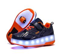 Scarpe con rotelle da Bambina Scarpe con luci Ragazza Scarpe da LED Ruota Skateboard Sneaker Sportive con Rotelle Automatiche Ruota Multisports Skateboard Sneaker con Ruote per Bambini…