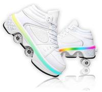 Scarpe con rotelle, Pattini a rotelle per Bambini, Pattini LED Luce per Ragazzi e Ragazze, Scarpe con Automatiche Rotelle Retrattile, Outdoor Multisport Scarpe da Skateboard