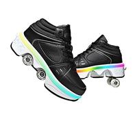 Scarpe con rotelle, Pattini a rotelle per Bambini, Pattini LED Luce per Ragazzi e Ragazze, Scarpe con Automatiche Rotelle Retrattile, Outdoor Multisport Scarpe da Skateboard