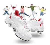 Scarpe con ruote per bambine, pattini a rotelle, scarpe da skateboard, pattini in linea, scarpe da donna regolabili con ruote per bambine e bambini Design Trasformativo: Dite addio al trascinarvi diet