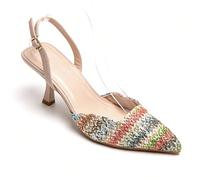 Scarpe con tacco alto con decorazione a fiocco, stile elegante e affascinante Slingback con escarpine ultra chic, parfait pour toutes les occasioni. Leur bout pointu élance la silhouette tandis que le