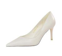 Scarpe con Tacco Alto da 3 Pollici per Il Lavoro Femminile, Comode Scarpe con Tacco A Spillo Chiuse da Ufficio, Scarpe con Tacco Slip-on