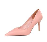 Scarpe con Tacco Alto da 3 Pollici per Il Lavoro Femminile, Comode Scarpe con Tacco A Spillo Chiuse da Ufficio, Scarpe con Tacco Slip-on