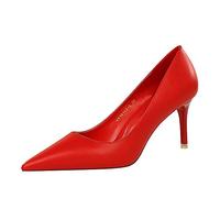 Scarpe con Tacco Alto da 3 Pollici per Il Lavoro Femminile, Comode Scarpe con Tacco A Spillo Chiuse da Ufficio, Scarpe con Tacco Slip-on