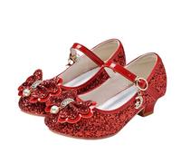 Scarpe con Tacco da Principessa Glitterate per Bambina | Realizzato in un confortevole tessuto con paillettes impreziosito da un fiocco è il per le occasioni speciali