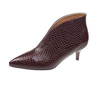 Scarpe con Tacco Donna Décolleté Donna da Cerimonia Scarpe Sposa Tacchi Donna Slip On a Punta Chiusa Stile Sexy Scarpe da Donna Eleganti per Affari e Lavoro Vino 37