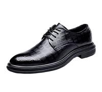 Scarpe Costume Uomo Azienda Ufficiale Urban con Lacci in Camoscio Oxfords e Derbies, Nero 5, 43 EU