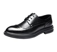 Scarpe Costume Uomo Azienda Ufficiale Urban con Lacci in Camoscio Oxfords e Derbies, Nero 7, 43 EU