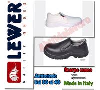 SCARPE CUOCO CHEF BIANCO E NERO.COMFORT 100% ITALIANO 36 al 46
