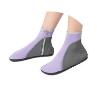 Scarpe da acqua alte per donne e uomini, da spiaggia, ad asciugatura rapida, traspiranti, scarpe a piedi nudi, con cerniera laterale, calzature leggere per spiaggia, surf, guida, piscina, yoga, Viola