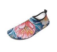 Scarpe da acqua blu verdi con stampa di limoni per donne e uomini a piedi nudi calzini acquatici slip-on per spiaggia nuoto surf yoga esercizio, Colorato 3, large