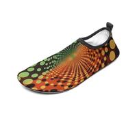Scarpe da acqua blu verdi con stampa di limoni per donne e uomini a piedi nudi calzini acquatici slip-on per spiaggia nuoto surf yoga esercizio, 3D1, Medium