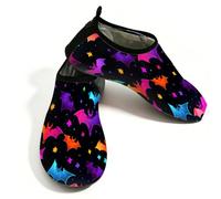 Scarpe da acqua colorate con pipistrello per Halloween, per donne e uomini, ad asciugatura rapida, per spiaggia, Multi, 38.5/39.5 EU