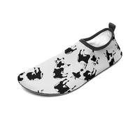 Scarpe da acqua colorate con stampa poligonale per donne e uomini a piedi nudi calzini acquatici slip-on per spiaggia nuoto surf yoga esercizio, Mucca 9, Medium