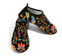 Scarpe da acqua colorate in stile messicano, per donne e uomini, ad asciugatura rapida, con suola antiscivolo in TPR, calzini leggeri da spiaggia a piedi nudi, per piscina, surf, kayak, pesca, Uccello