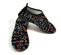 Scarpe da acqua con formula matematica per donne e uomini, ad asciugatura rapida, scarpe da nuoto a piedi nudi, calzini acquatici per spiaggia, Multi, 42.5/43 EU