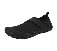Scarpe da acqua da donna, ad asciugatura rapida, da spiaggia, leggere, antiscivolo, con cinturino regolabile, per nuoto, snorkeling, surf, Nero , 38.5 EU