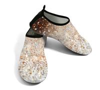 Scarpe da acqua da donna e da uomo, con lustrini, modello da spiaggia, a piedi nudi, calzini ad asciugatura rapida, Motivo con paillettes glitterate, 40/41 EU