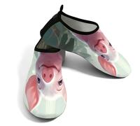 Scarpe da acqua da donna e da uomo, con maiale ad acquerello, da spiaggia, a piedi nudi, calzini ad asciugatura rapida, Maiale acquerello giungla, 40/41 EU
