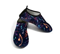 Scarpe da acqua da donna e da uomo, con note musicali, modello musicale, scarpe da spiaggia a piedi nudi, calzini ad asciugatura rapida, Motivo musicale con note musicali, 37.5/38.5 EU