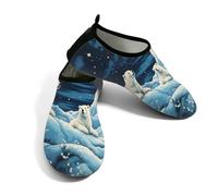 Scarpe da acqua da donna e uomo, con orso polare Glacier, scarpe da spiaggia a piedi nudi, calzini da nuoto ad asciugatura rapida, Orso Polare Ghiacciaio, 39.5/40 EU