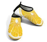 Scarpe da acqua da donna e uomo, con stampa a metà limone, scarpe da spiaggia a piedi nudi calzini ad asciugatura rapida, Stampa Mezzo Limone, 36/37 EU