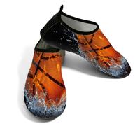 Scarpe da acqua da donna e uomo per acqua e fuoco, scarpe da basket, scarpe da spiaggia a piedi nudi, calzini ad asciugatura rapida, Acqua e Fuoco Basket, 39.5/40 EU