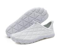 Scarpe da acqua da donna e uomo, traspiranti, con punta larga, senza lacci, comode, da viaggio, minimaliste, a goccia zero, bianco, 42 2/3 EU