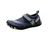 Scarpe da acqua da donna per nuoto, spiaggia, piscina, passeggiate, ad asciugatura rapida, con suola antiscivolo, in rete elastica, scarpe da surf con cinturino regolabile, colore nero e grigio, per
