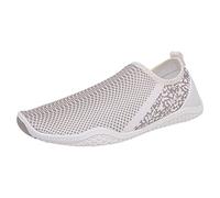 Scarpe da acqua da uomo antiscivolo, ad asciugatura rapida, traspiranti, con cavità esterne, scarpe da ginnastica da corsa leggere e impermeabili, bianco, 40 2/3 EU
