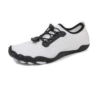 Scarpe da acqua da uomo e donna, suola a goccia zero, punta larga, casual, passeggiate, spiaggia, surf, nuoto, sport acquatici, escursioni all'aperto, bianco, 43 1/3 EU