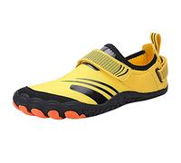 Scarpe da acqua da uomo regolabili, vestibilità larga, scarpe estive da acqua, scarpe da spiaggia leggere e resistenti, per nuoto, surf, yoga, passeggiate, immersioni, nuoto, spiaggia, Giallo4., 40 2