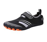 Scarpe da acqua da uomo regolabili, vestibilità larga, scarpe estive da acqua, scarpe da spiaggia leggere e resistenti, per nuoto, surf, yoga, passeggiate, immersioni, nuoto, spiaggia, Nero 1, 41 1/3