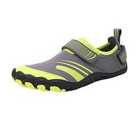 Scarpe da acqua da uomo regolabili, vestibilità larga, scarpe estive da acqua, scarpe da spiaggia leggere e resistenti, per nuoto, surf, yoga, passeggiate, immersioni, nuoto, spiaggia, Grigio, 39 1/3