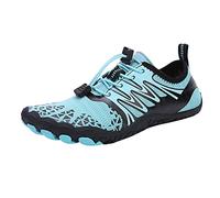 Scarpe da acqua da uomo/uomo a piedi nudi, scarpe da spiaggia casual per nuoto, kayak, surf, yoga, leggere, traspiranti, snorkeling, fitness, immersioni, canottaggio, flex-relish, blu cielo, 42 1/3 EU