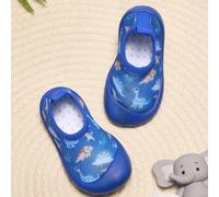 Scarpe da acqua leggere e comode per ragazzi, con stampa di dinosauri blu cartoni animati, adatte per uso quotidiano, vacanze al mare e attività in acqua CN17-18,CN19-20,CN11-12,CN13-14,CN15-16stampa 