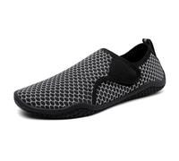 Scarpe da Acqua Leggere per Donne e Uomini, ad Asciugatura Rapida, morbide Scarpe da Trekking a Piedi Nudi con drenaggio, Sport all'Aria Aperta, Surf, Yoga, Spiaggia, Passeggiate(Black,45 EU)