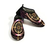 Scarpe da acqua magiche etniche dipinte per donne e uomini, ad asciugatura rapida, scarpe da nuoto a piedi nudi calzini per spiaggia, Multi, 42.5/43 EU